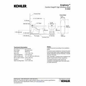 KOHLER Anglesey Accuflush Ch Bowl 1.28 Gpf