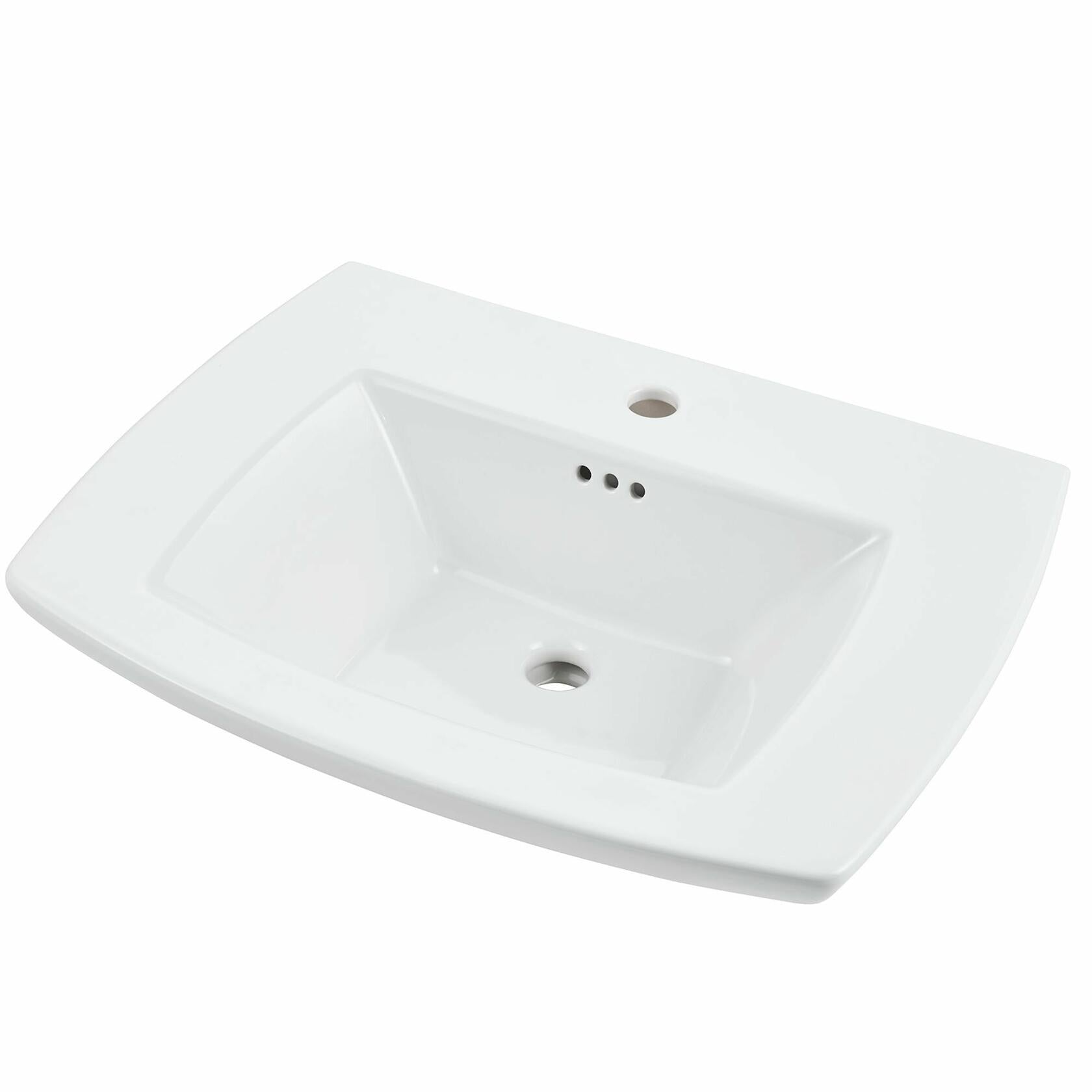 American Standard 445001.02 Edgemere Bathroom Console Table Top-Center Hole Only, Medium, White