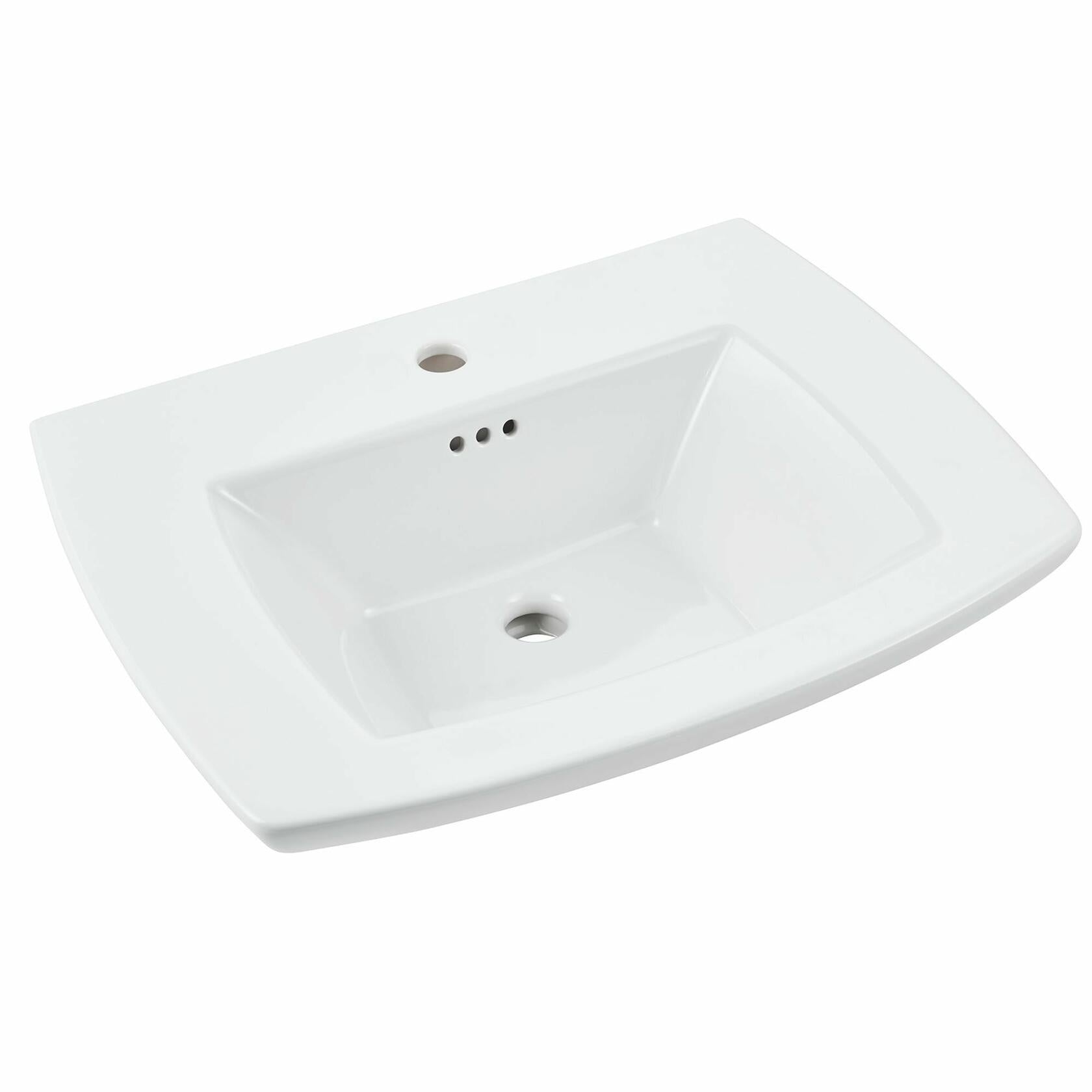 American Standard 445001.02 Edgemere Bathroom Console Table Top-Center Hole Only, Medium, White