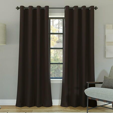 Sun Zero Oslo Extreme 100% Blackout Grommet Curtain Panel  52 x95   Dark Chocolate  1-Piece Single Panel