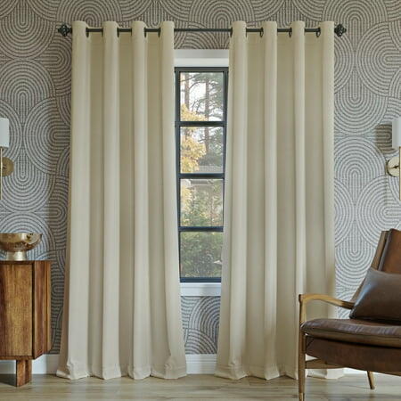 Sun Zero Oslo Extreme 100% Blackout Grommet Curtain Panel  52 x108   Cream  1-Piece Single Panel