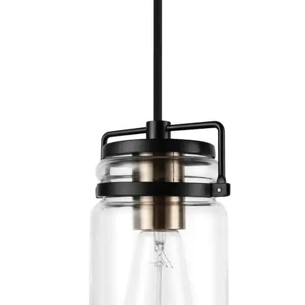 Oliver 1-Light Dark Bronze Plug-in or Hardwire Pendant Lighting with 15 ft. Cord