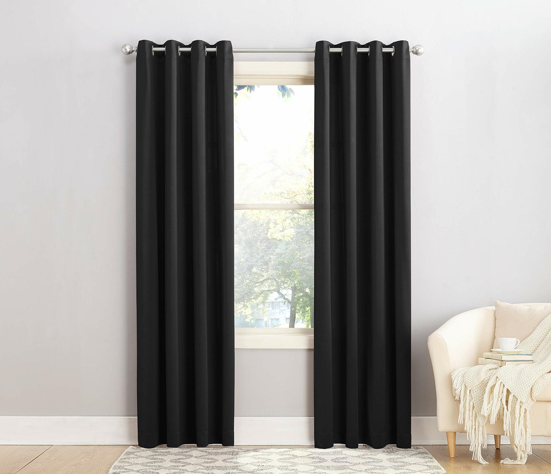 Sun Zero Barrow Energy Efficient Grommet Curtain Single Panel