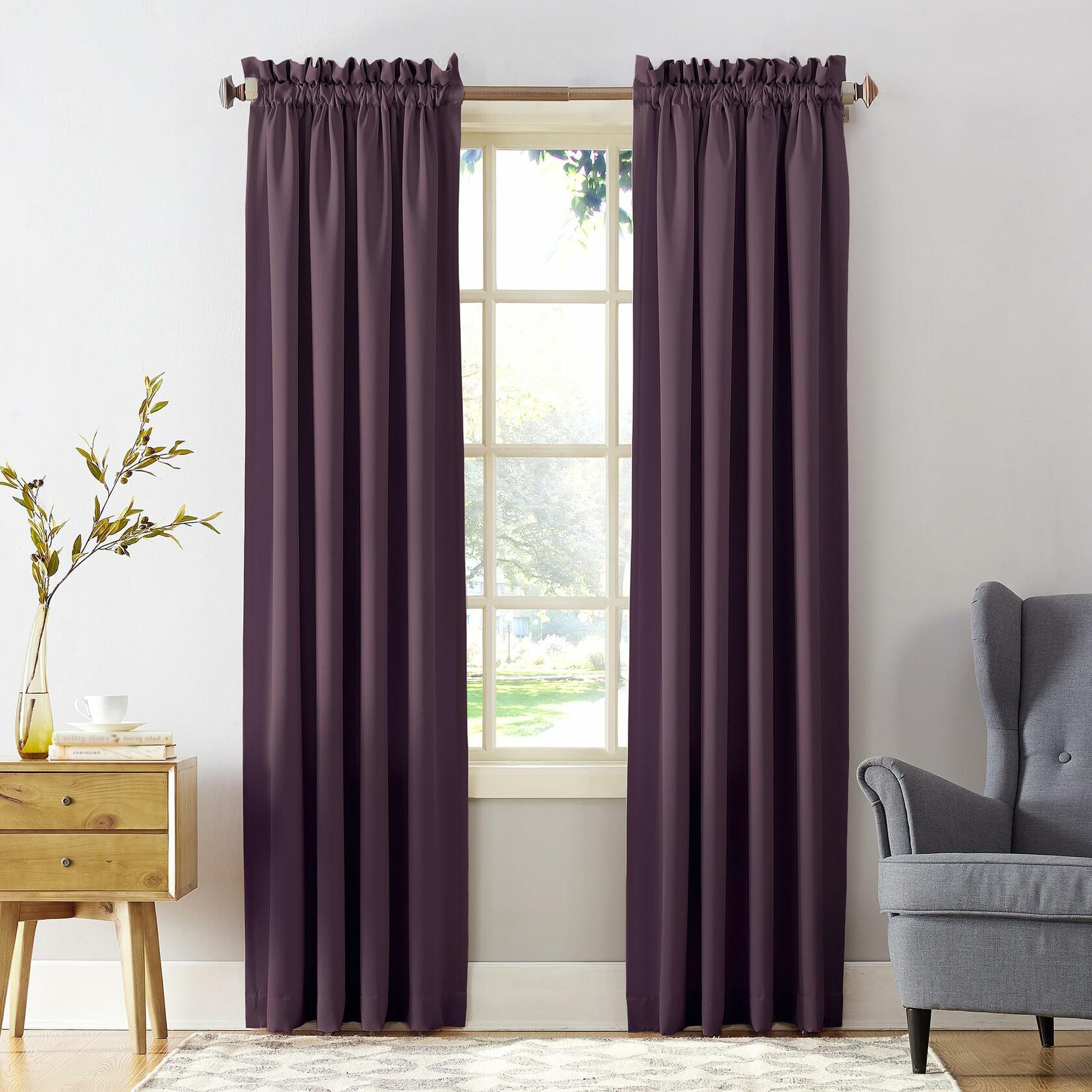 Sun Zero Barrow Energy Efficient Rod Pocket Curtain Single Panel