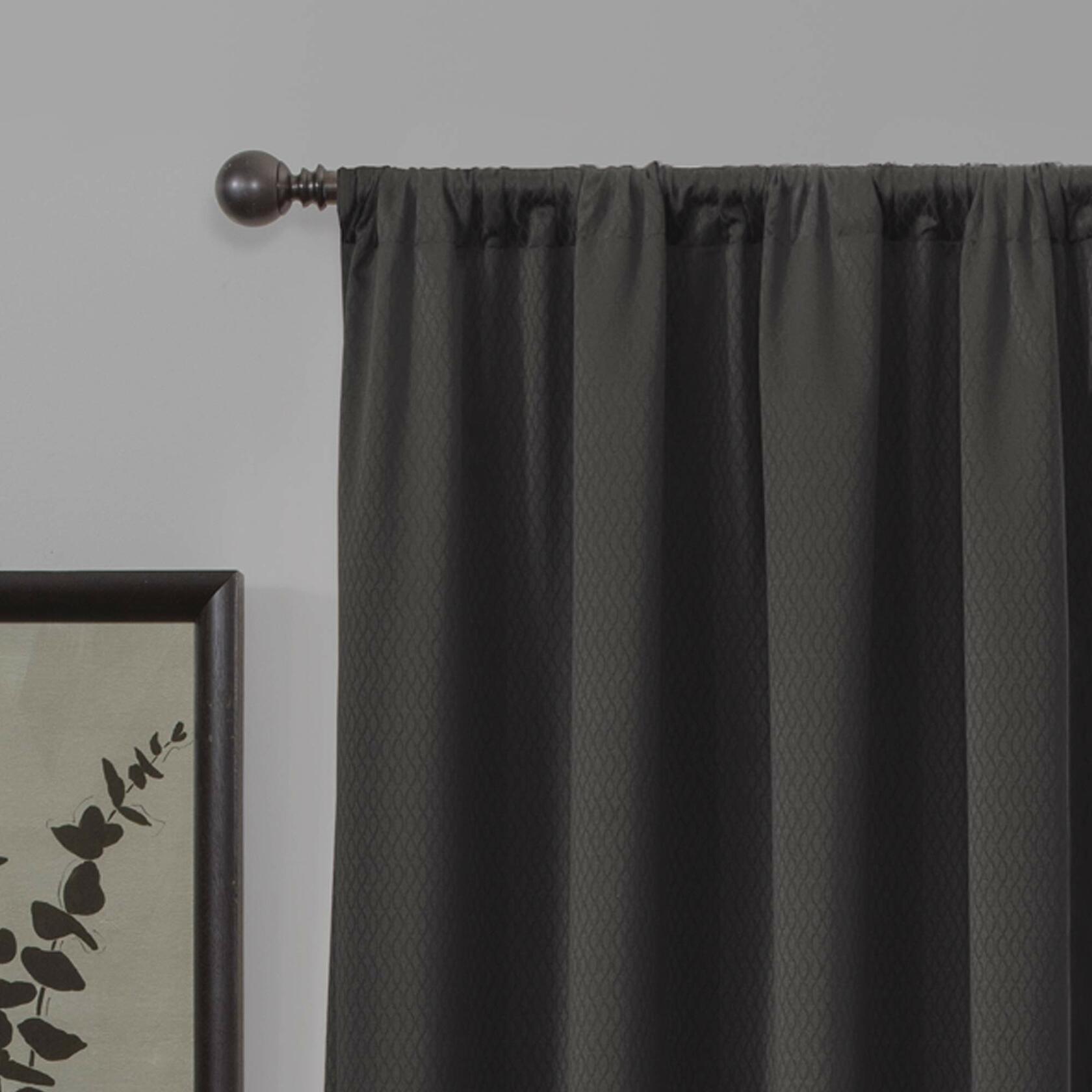 Maytex Jamie Blackout Window Curtain, 50 inches x 63 inches, Teal