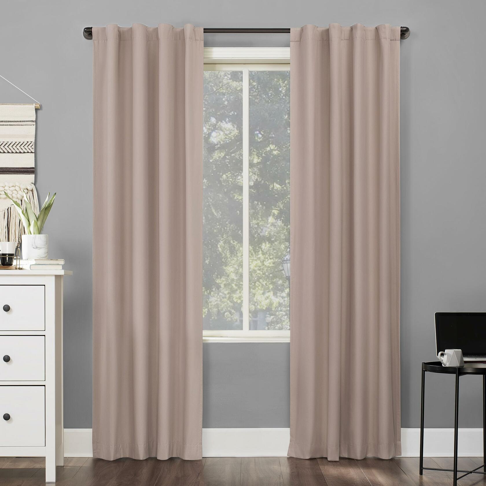 Sun Zero Cyrus Thermal Total Blackout Back Tab Curtain Panel