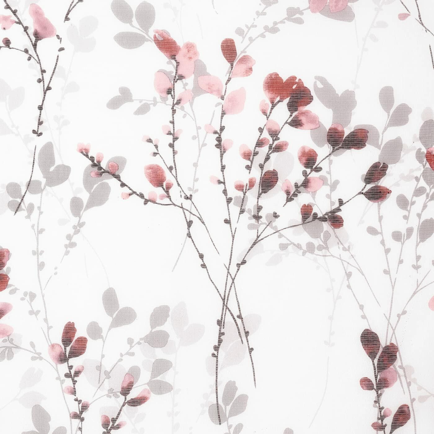 Achim Home Furnishings Misty Back Tab Window Curtain Panel, 52" x 63", Blush