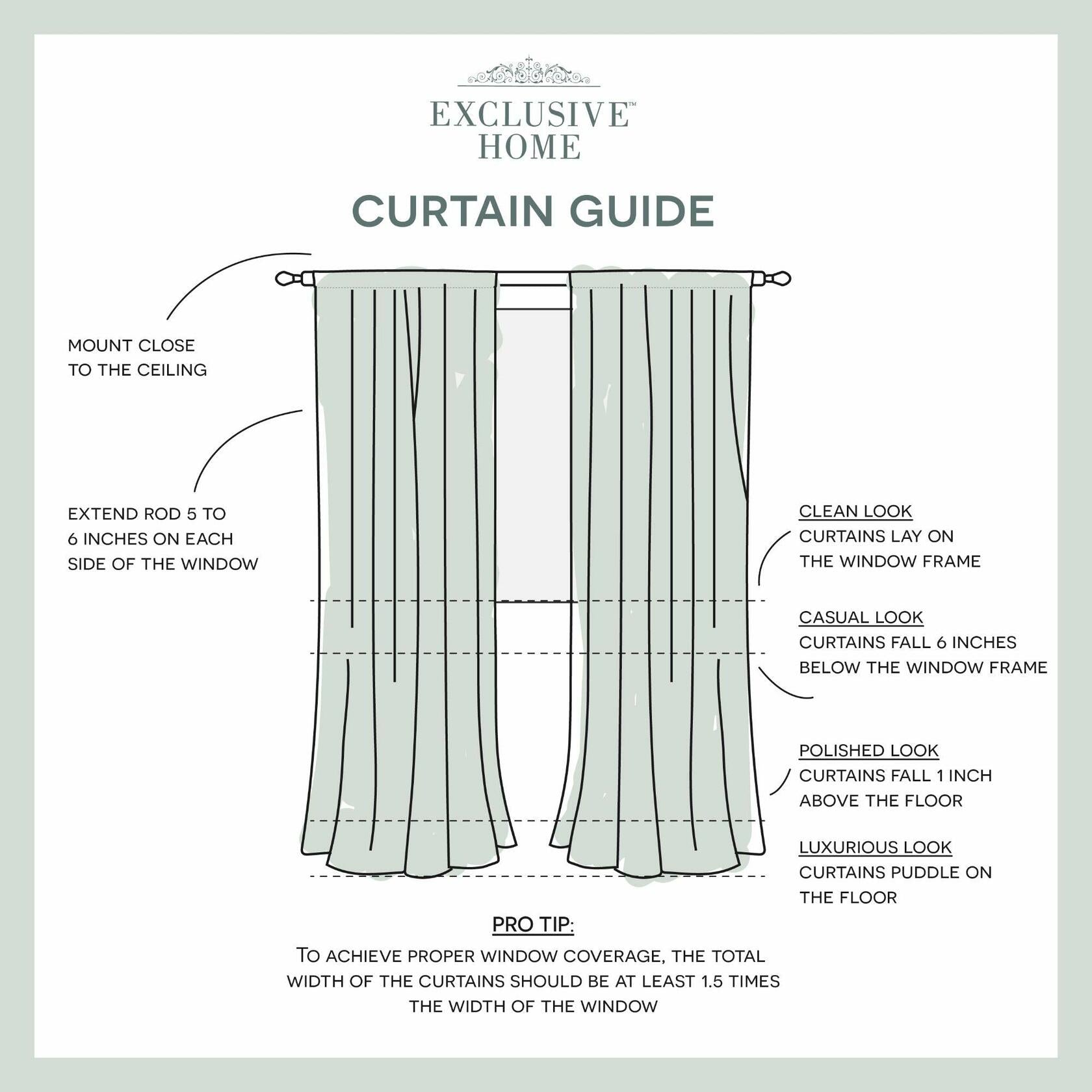 Exclusive Home Curtains EH8183-01 2-108R Nagano Medallion Belgian Linen Window Curtain Panel Pair with Rod Pocket, 54x108, Taupe, 2 Count