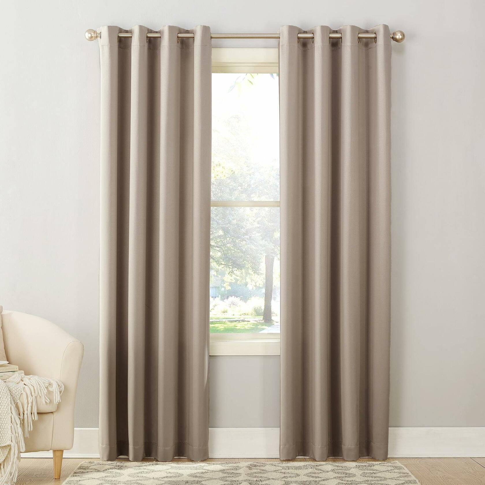 Sun Zero Barrow Energy Efficient Grommet Curtain Single Panel