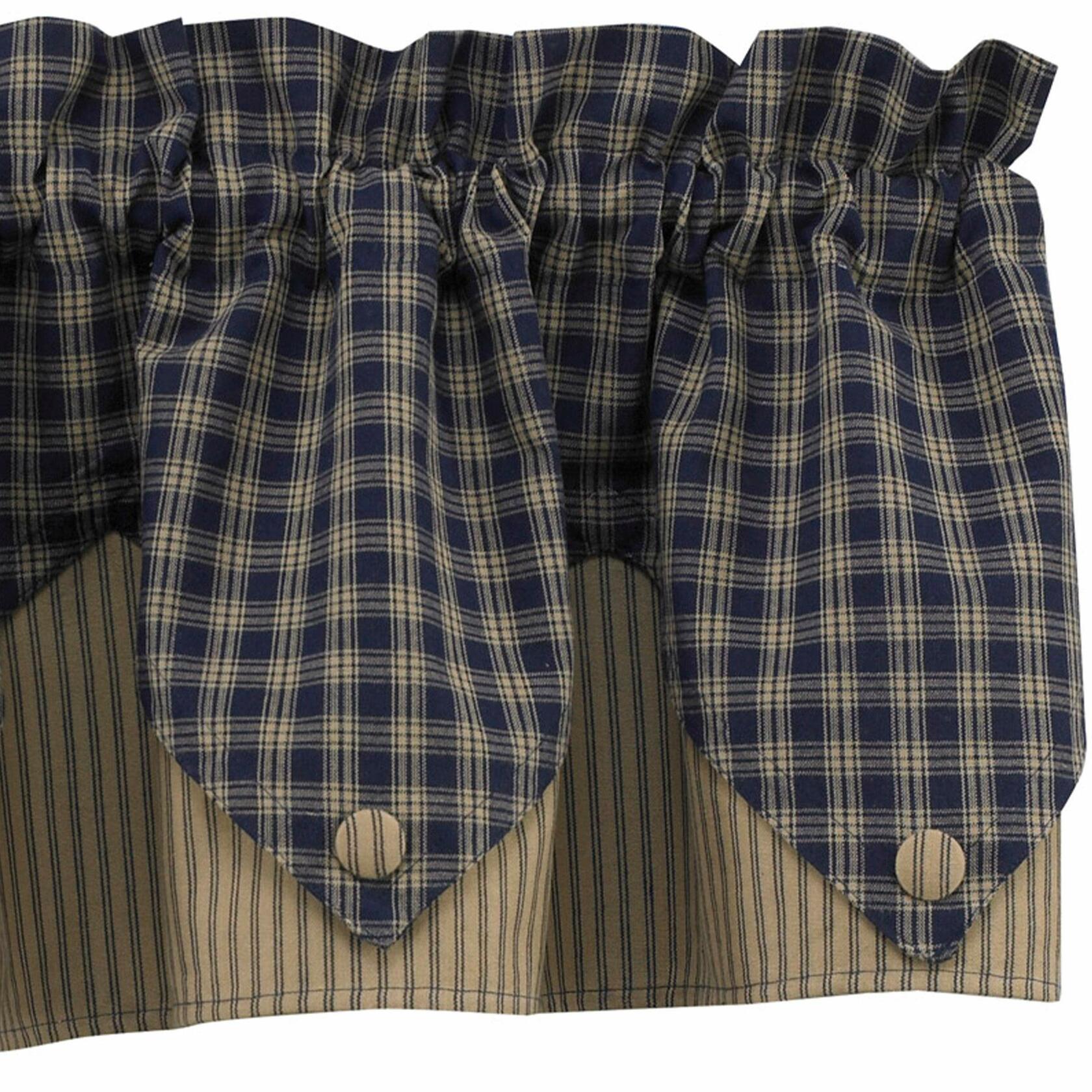 Park Designs Sturbridge Point Valance, 72 x 15, Navy