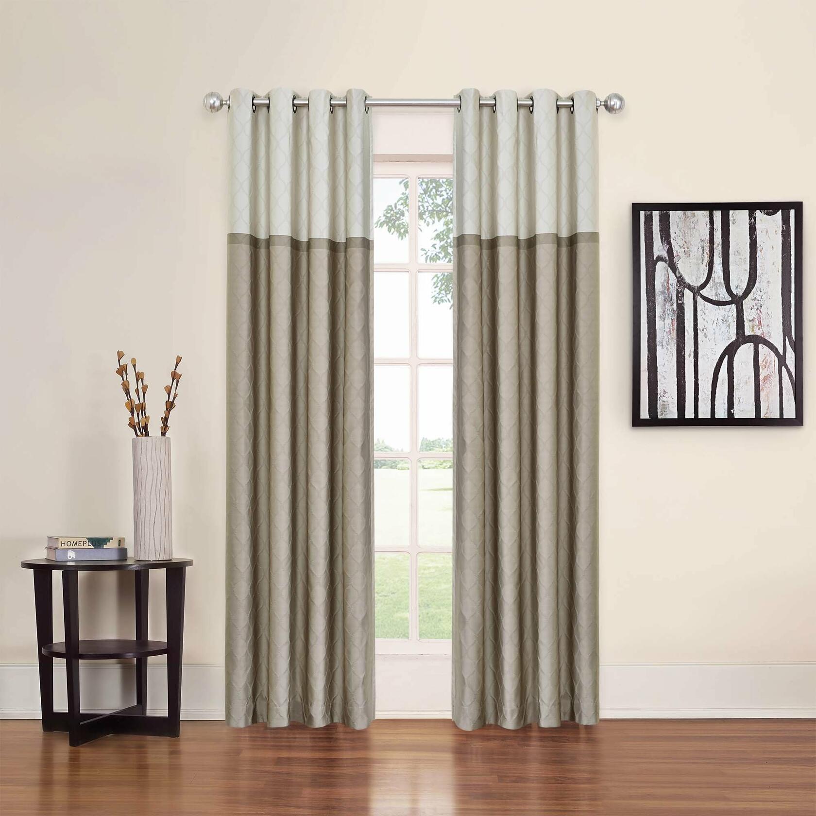 ECLIPSE Arno Modern Blackout Thermal Grommet Window Curtain for Bedroom or Living Room (1 Panel), 52" x 84", Blue