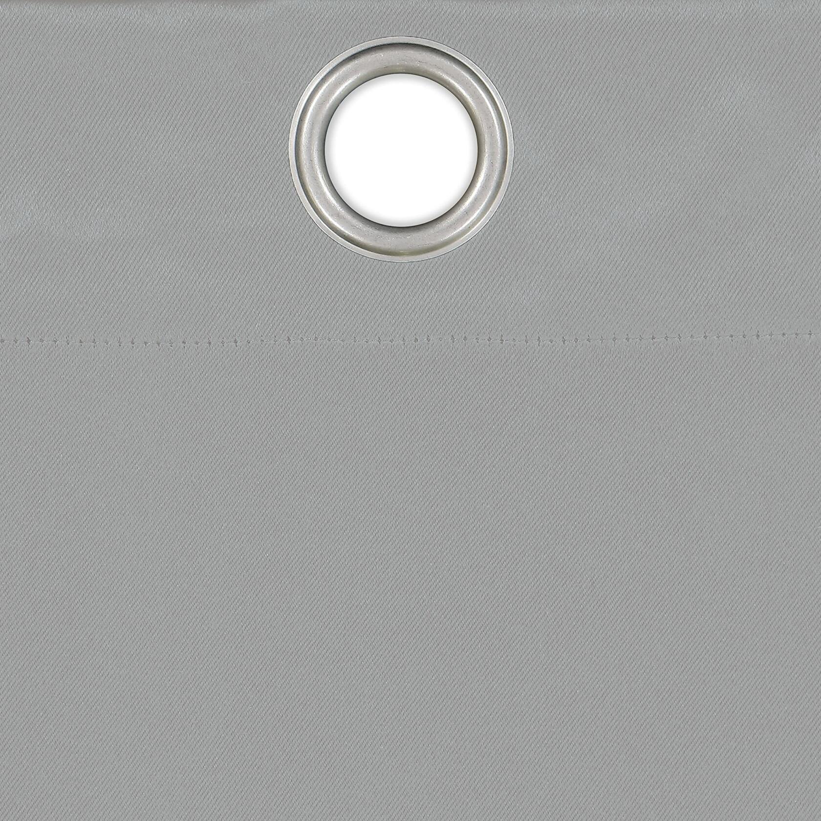 Eclipse Darrell Modern Blackout Thermal Grommet Window Curtains for Bedroom or Living Room (Single Panel), 37 in x 84 in, Gray