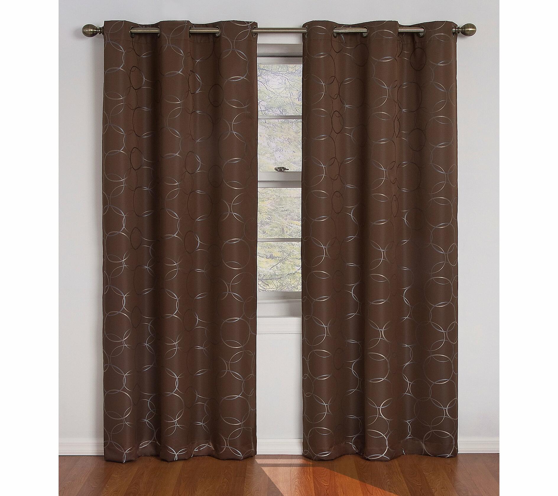 Eclipse Meridian Blackout Window Curtain Chocolate 42x84