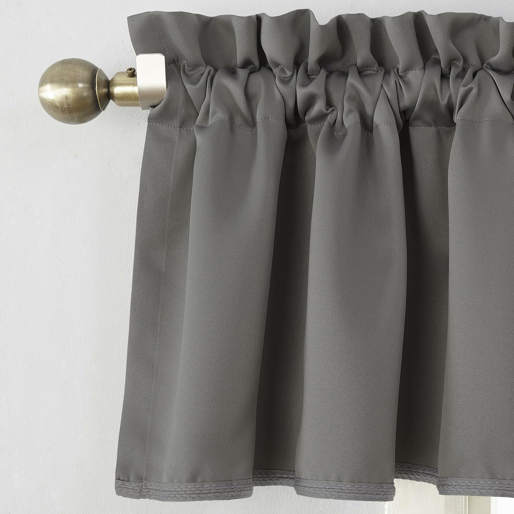 Sun Zero Barrow Energy Efficient Rod Pocket Curtain Single Valance