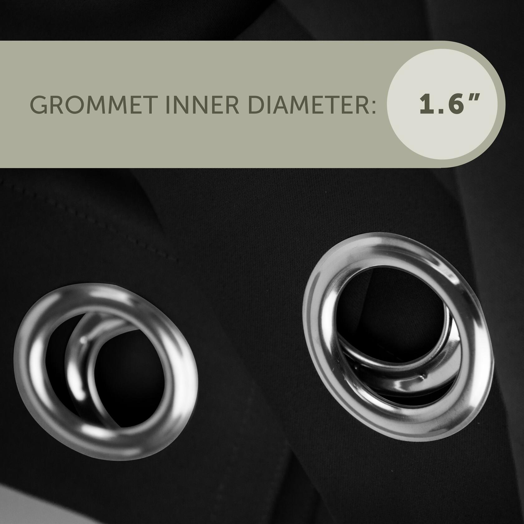 Rod Desyne Window Thermal Isulated Blackout Curtain with Metal Grommet, 52" x 96", Black - 1 Panel