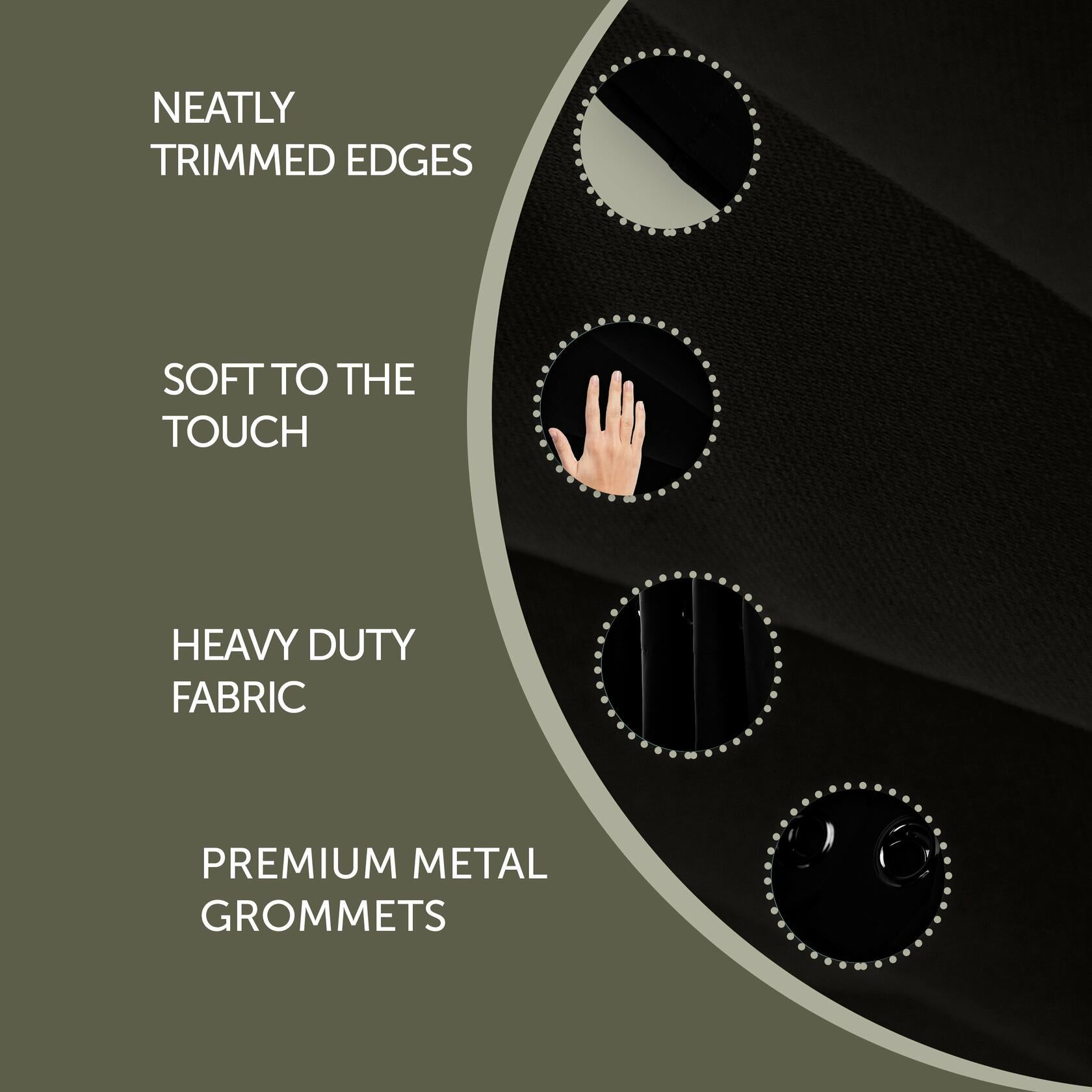 Rod Desyne Window Thermal Isulated Blackout Curtain with Metal Grommet, 52" x 96", Black - 1 Panel