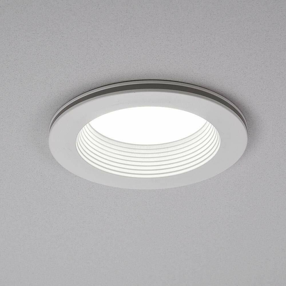 Commercial Electric 4 in. Selectable Integrated LED Recessed Trim Can Light with Night Light Feature 5 CCT 625 Lumens 11 Watts Dimmable