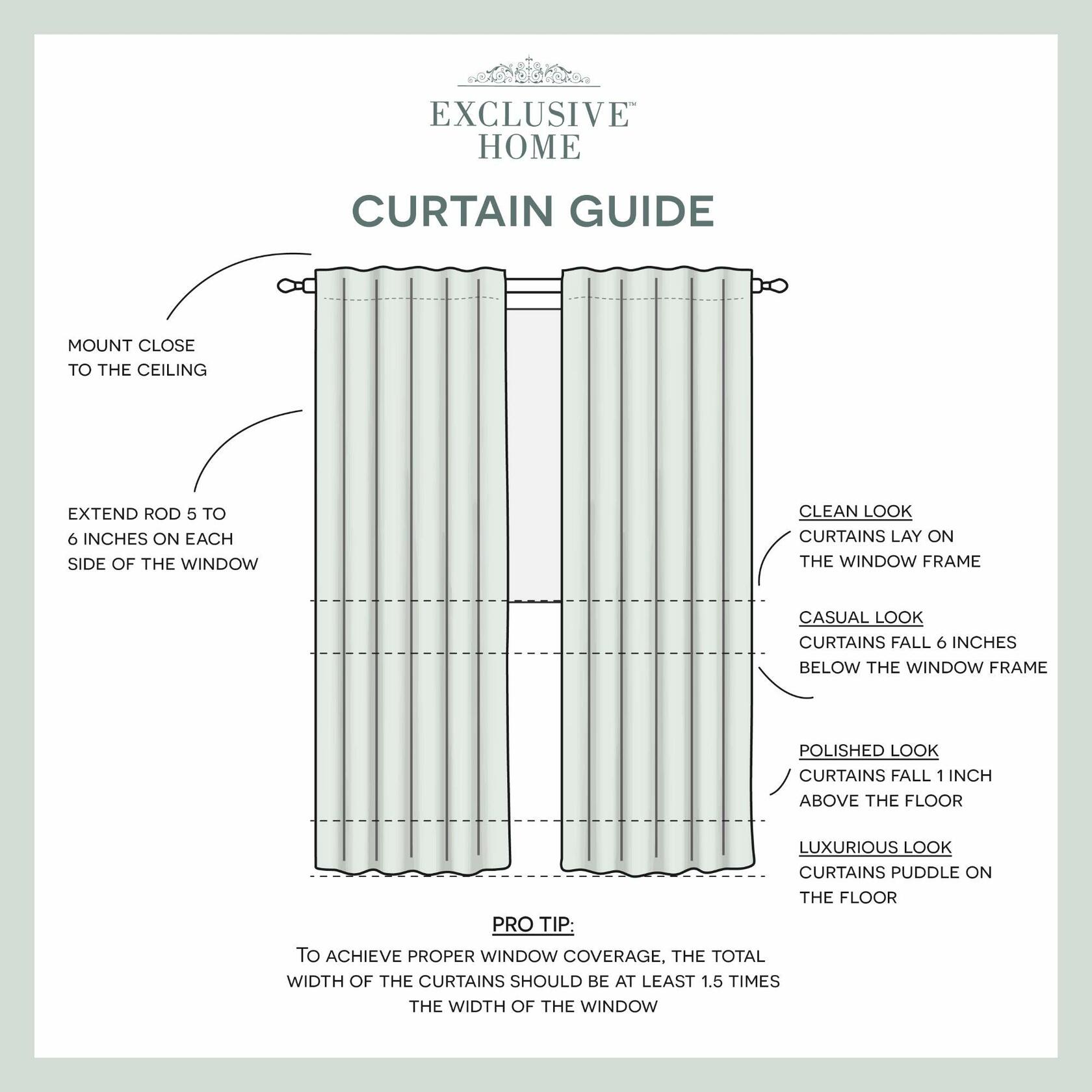 Exclusive Home Curtains Bella Sheer Hidden Tab Top Curtain Panel Pair, 54x108, White