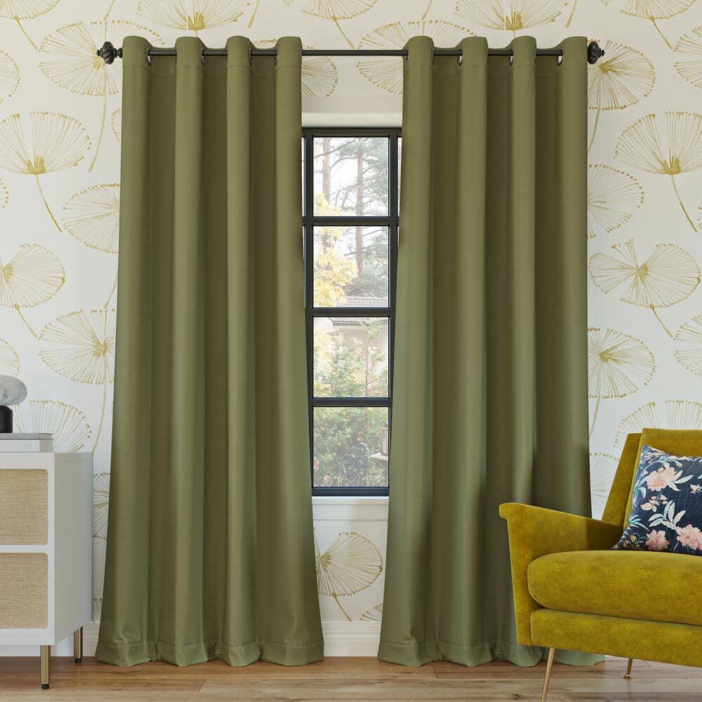 Sun Zero Oslo Extreme 100% Blackout Grommet Curtain Panel  52 x84   Sage Green