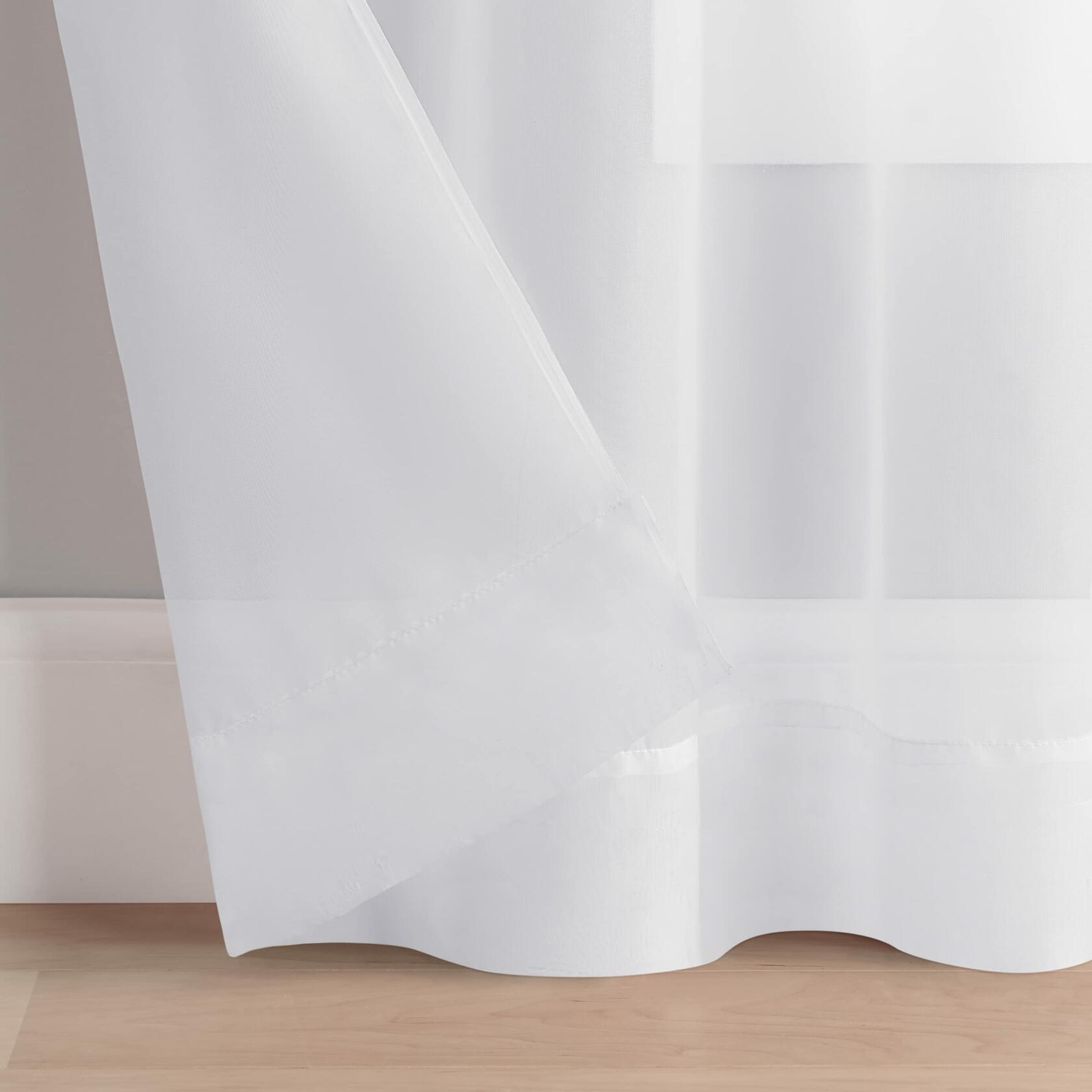 Eclipse Livia Sheer Rod Grommet 54 x 84 Curtain Panel in White