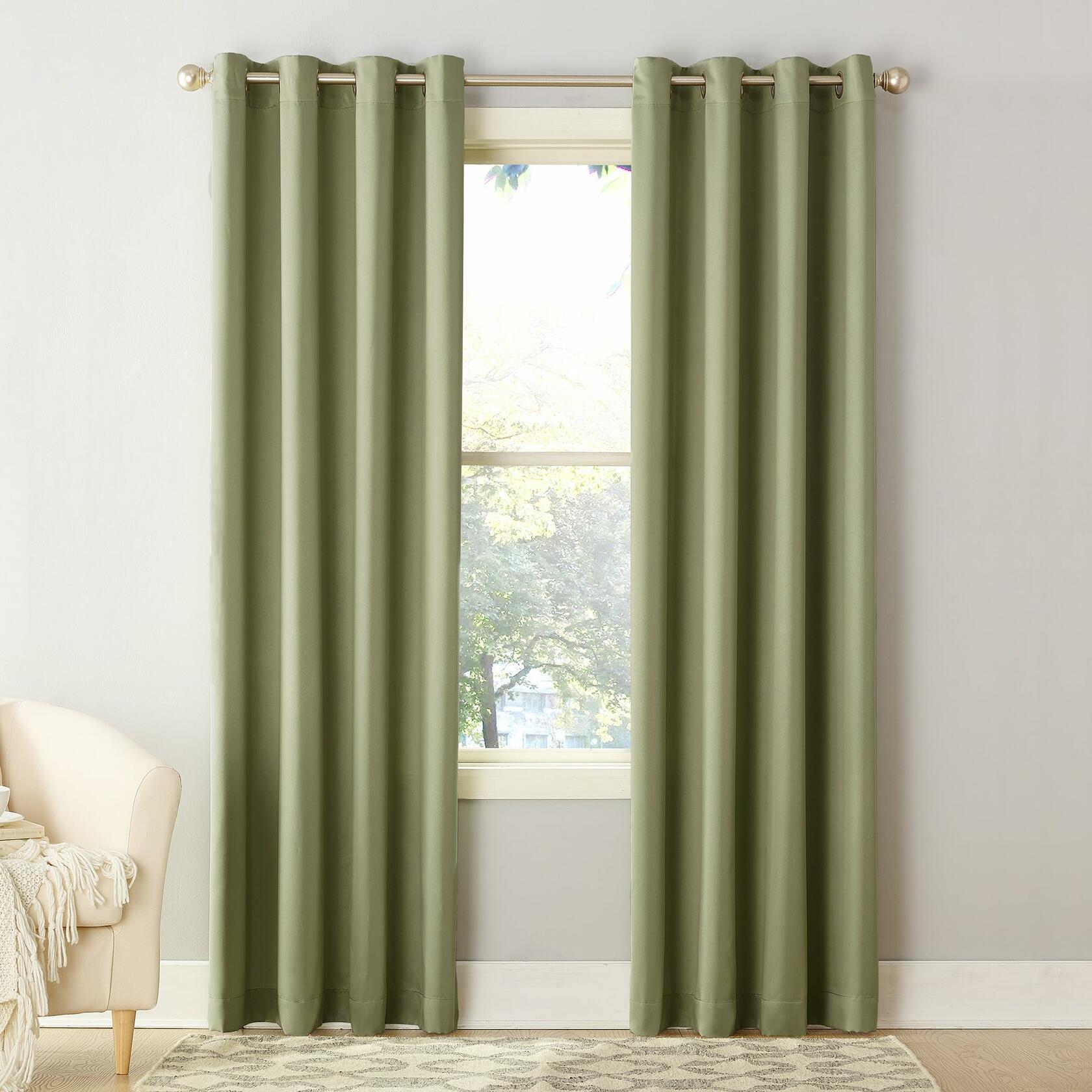 Sun Zero Barrow Energy Efficient Grommet Curtain Single Panel