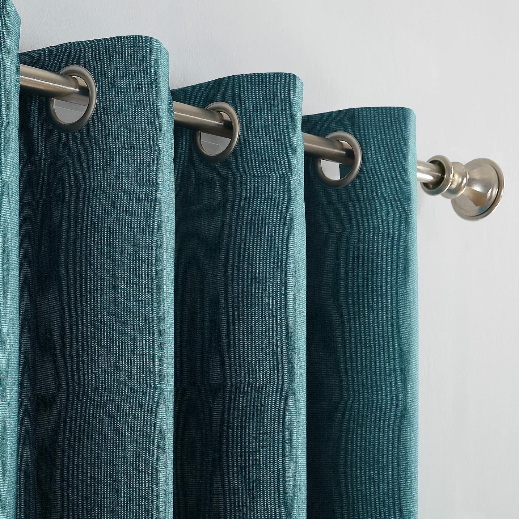 Sun Zero Columbia Thermal Insulated 100% Blackout Grommet Curtain Single Panel, 50" x 95", Teal