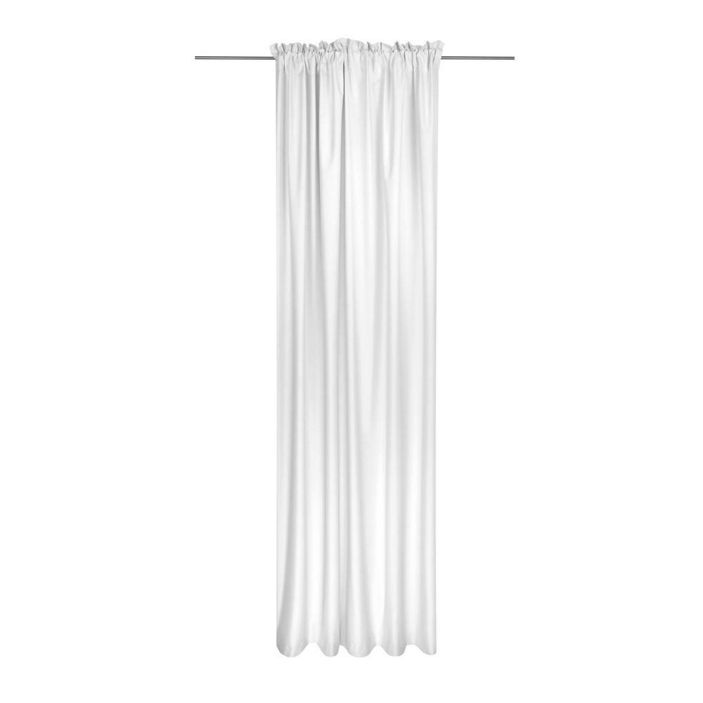 Colordrift White Solid Polyester 50 in. W x 80 in. L Rod Pocket Blackout Curtain Liner