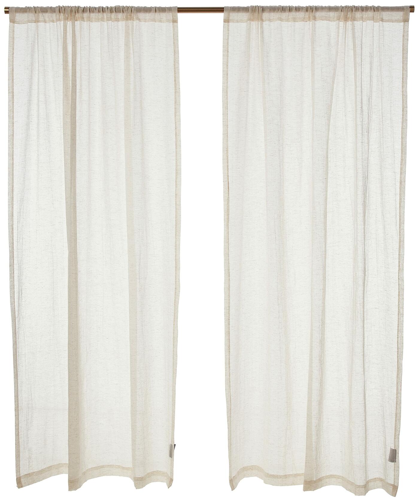 French Connection – Charter Crushed | Window Curtain | Set of 2 Panels| Semi Sheer | Modern Home Décor | Drapes for Living Room, Dining Room, Bedroom, Dorm | Measures 50”x 84”| Natural