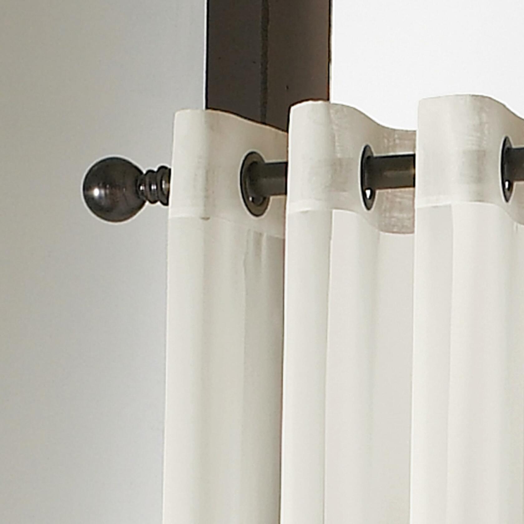 Curtainworks Soho Voile Sheer Grommet Curtain Panel, 59 by 108", Oyster