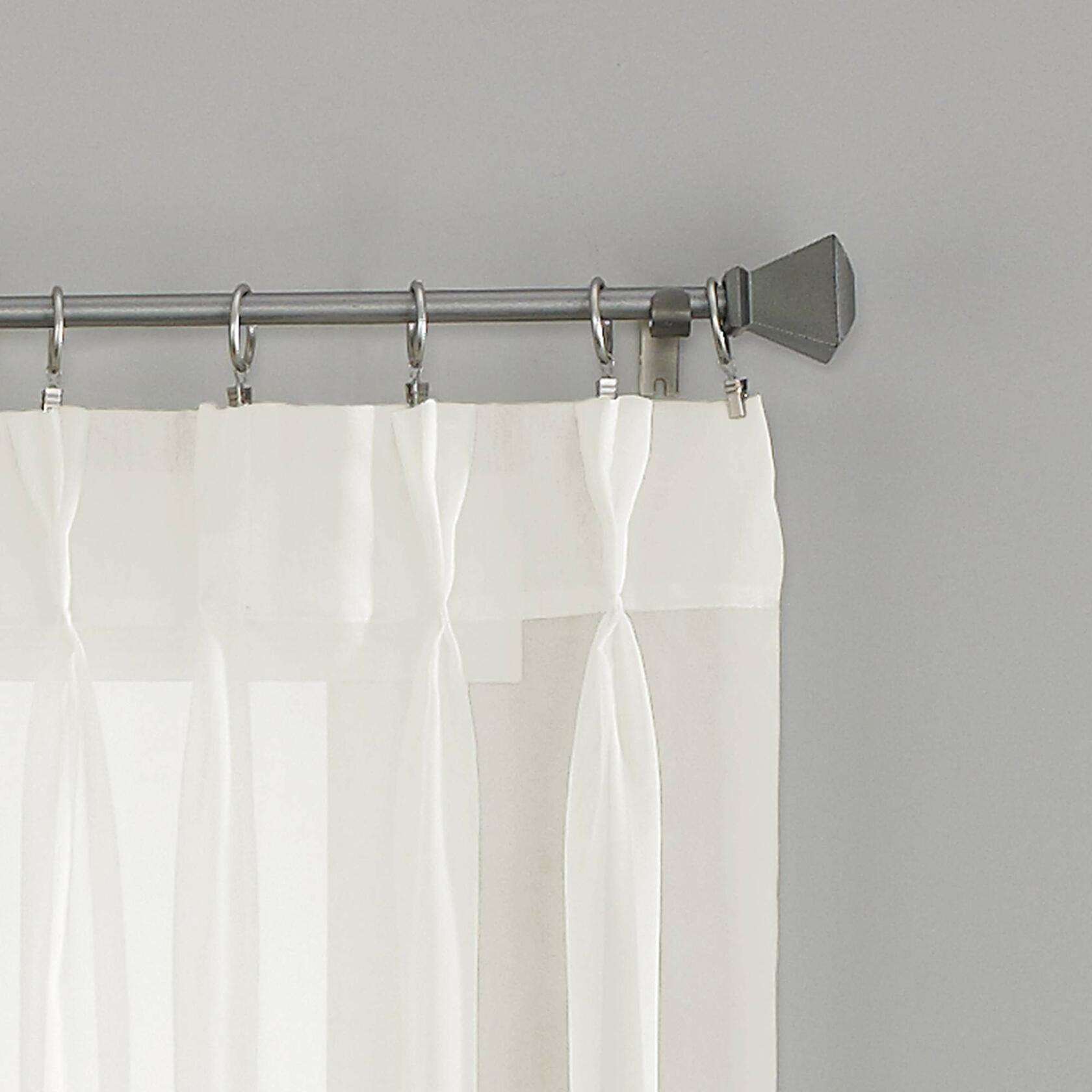 Curtainworks Soho Voile Sheer Pinch Pleat Curtain Panel, 29 by 95", Oyster