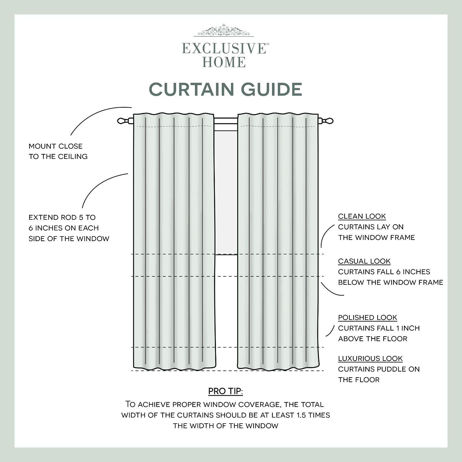 Exclusive Home Curtains Bella Window Curtain Panel Pair with Hidden Tab Top, 54x96, Silver, 2 Piece