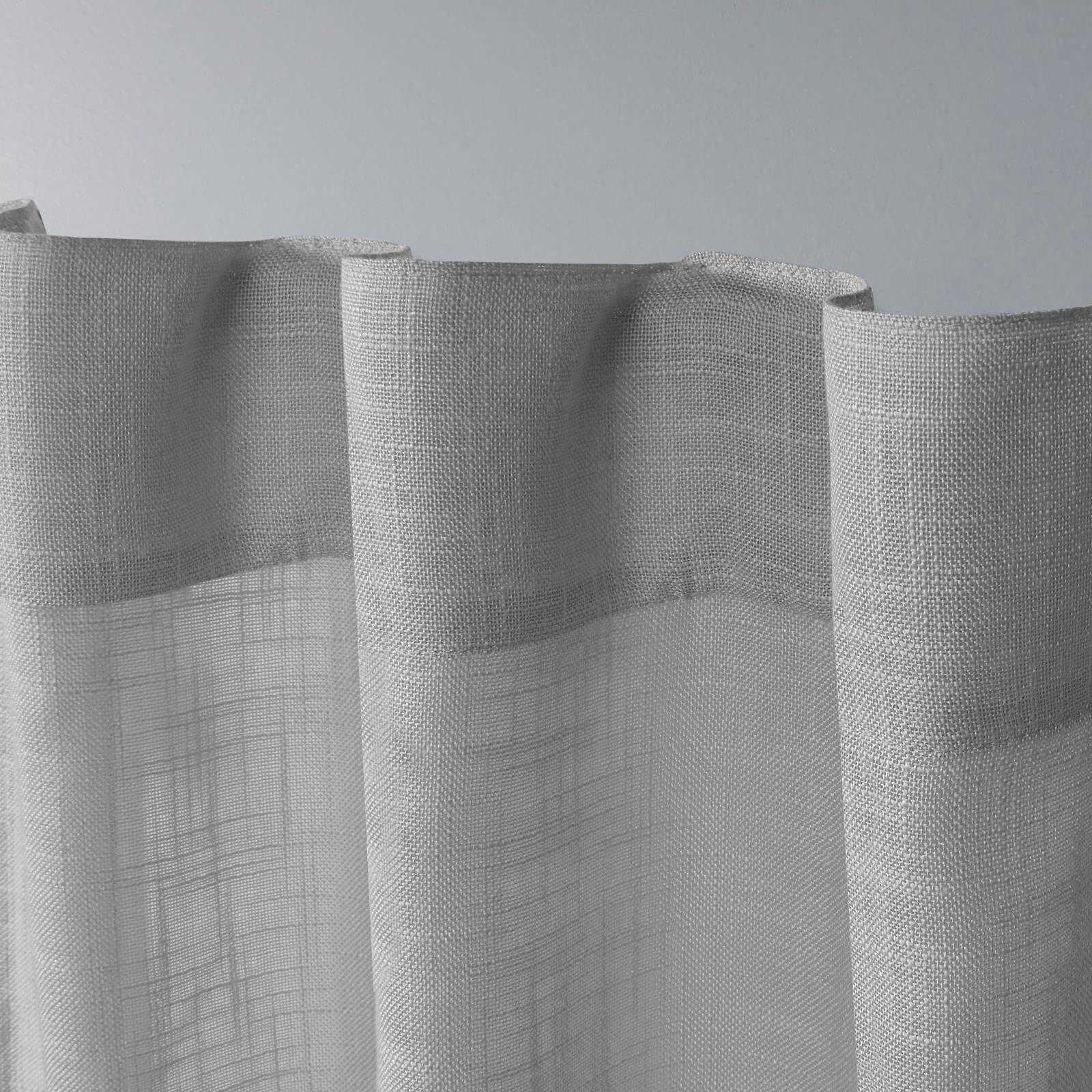 Exclusive Home Curtains Bella Window Curtain Panel Pair with Hidden Tab Top, 54x96, Silver, 2 Piece