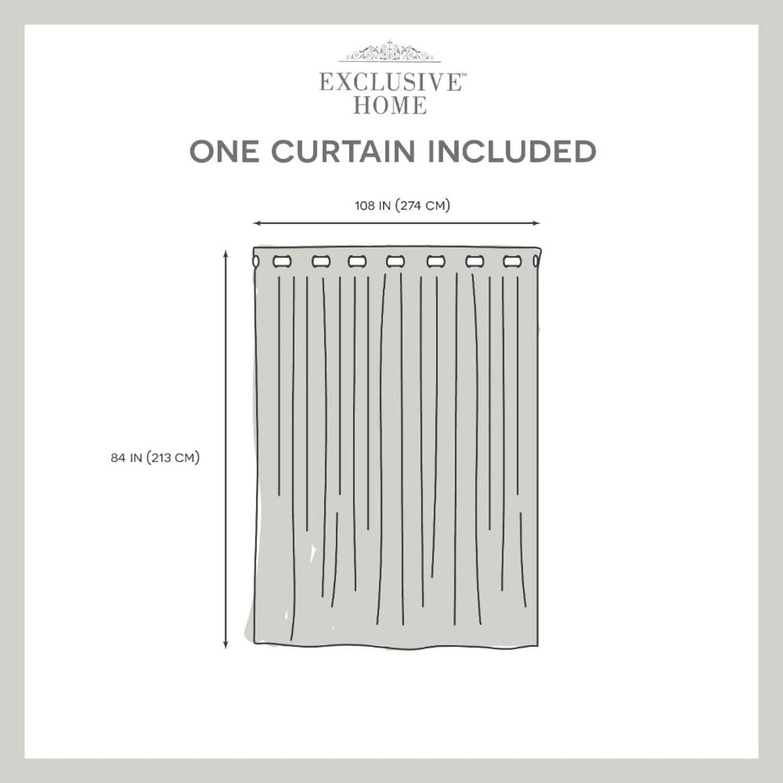 Exclusive Home Loha Patio Grommet Top Single Curtain Panel, 108"x84", Natural