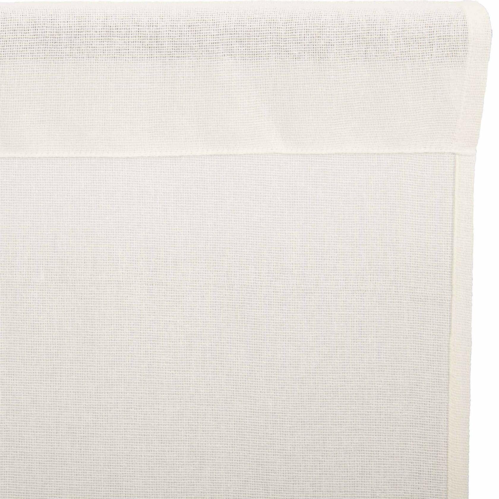 VHC Brands 10763 Tobacco Cloth Antique White Tier Fringed Set of 2 L36xW36