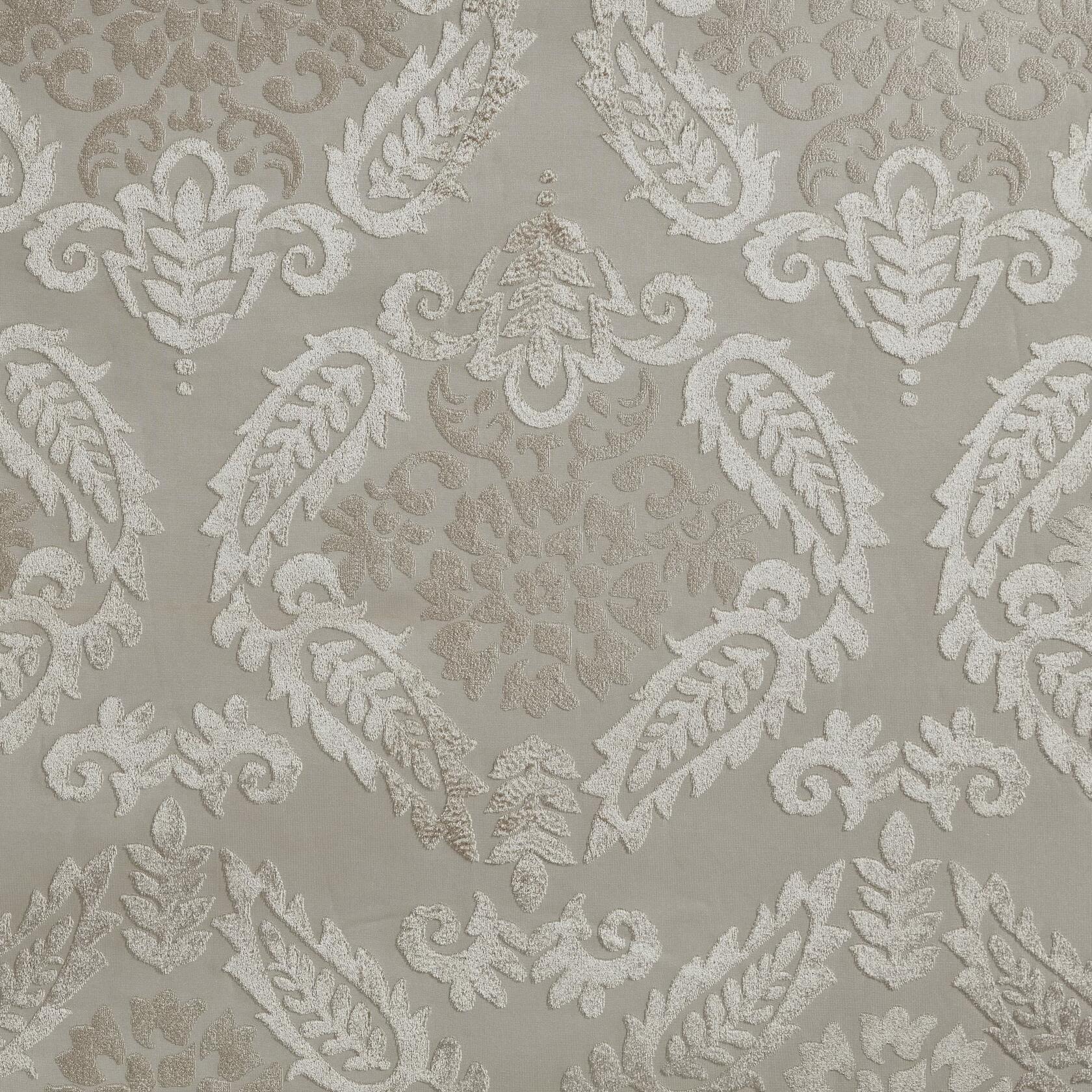Sun Smart Amelia Jacquard Paisley Total Blackout Curtain for Bedroom, Luxury Single Window Panel Living Room Family-Room Kitchen, Grommet Top, 1-Panel Pack, 50"x95", Champagne