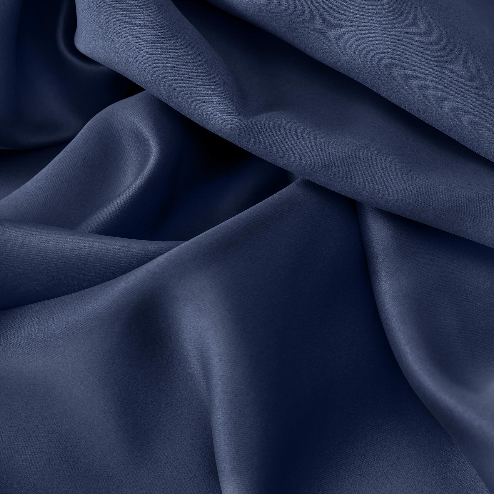 Ricardo Ultimate Black Out Grommet Panel with Wand, Blue, 56" W x 36" L (Single Panel) | Room Darkening Curtain Panel for Living Room, Bedroom & Nursery | Blocks 99.8% of Light