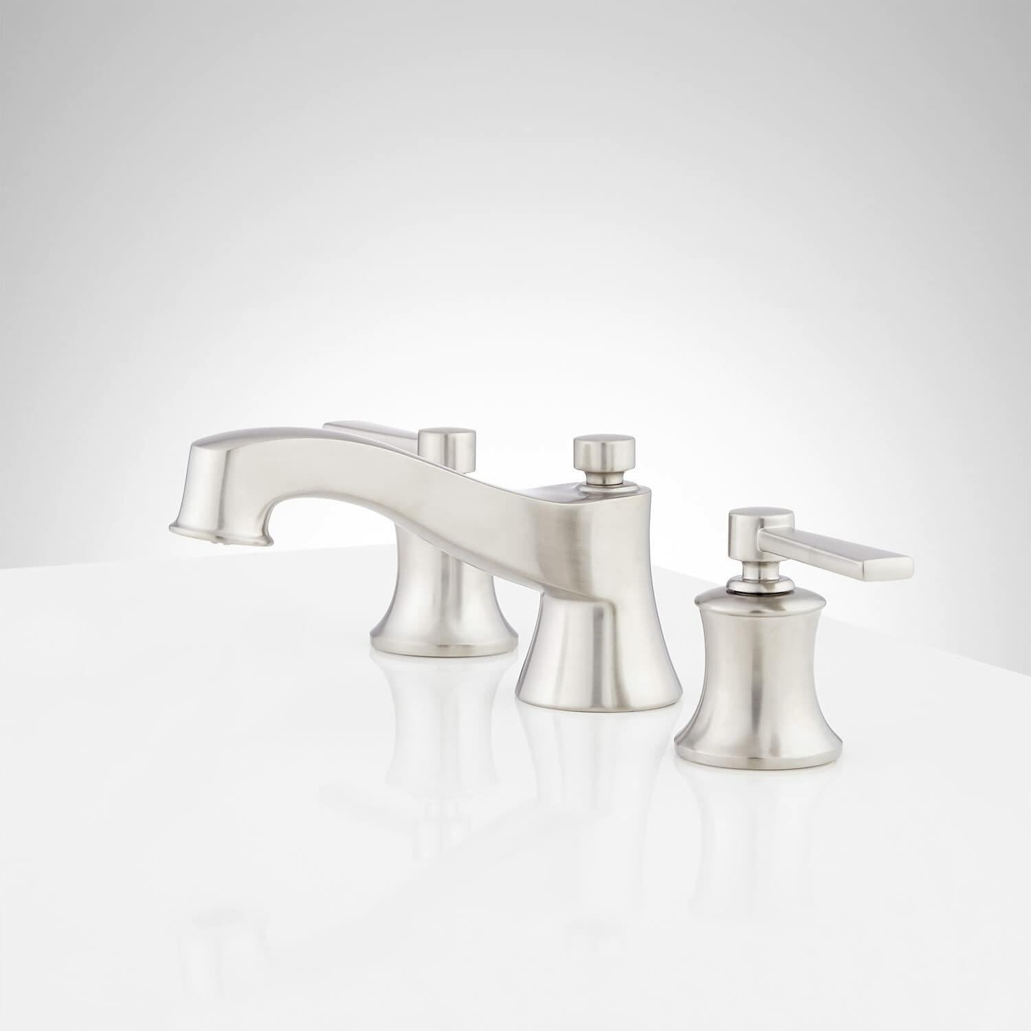 Signature Hardware 447898 Pendleton 1.2 GPM Widespread Bathroom Faucet with Pop-Up Drain Assembly