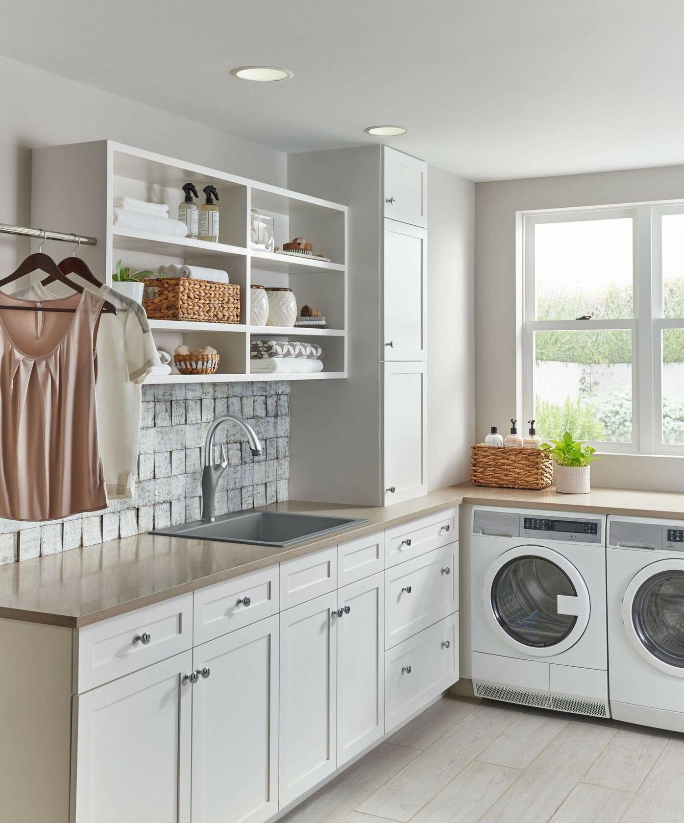 BLANCO 401923 LIVEN Drop-in or Undermount Laundry Sink, 25" L x 22" W x 12" D, Cinder