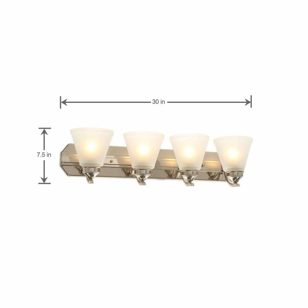 Hampton Bay 4-Light Brushed Nickel Bath Light #261568