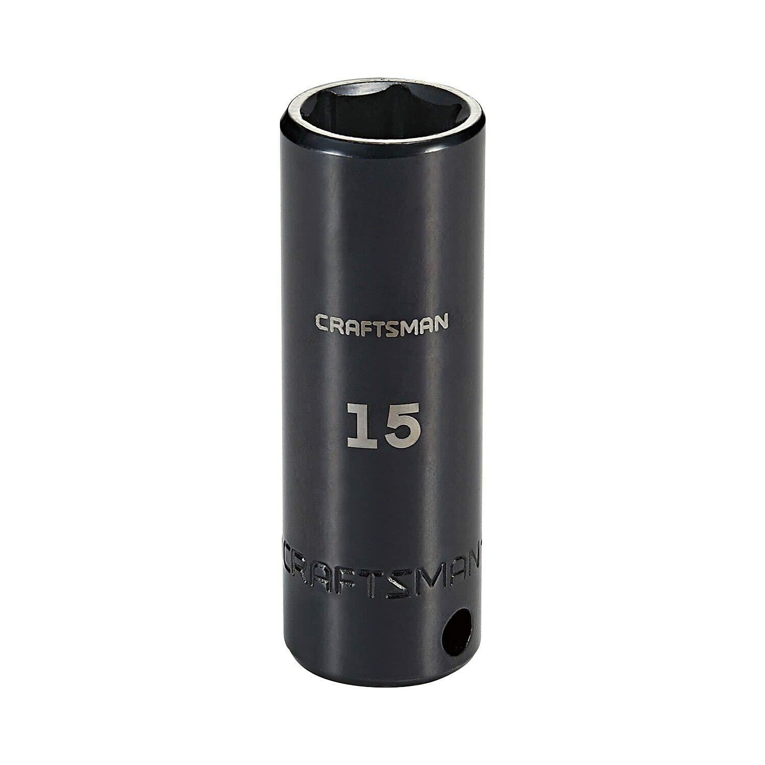 CRAFTSMAN Impact Socket, Deep, SAE, 3/8 in. Drive, 15MM (CMMT15904)