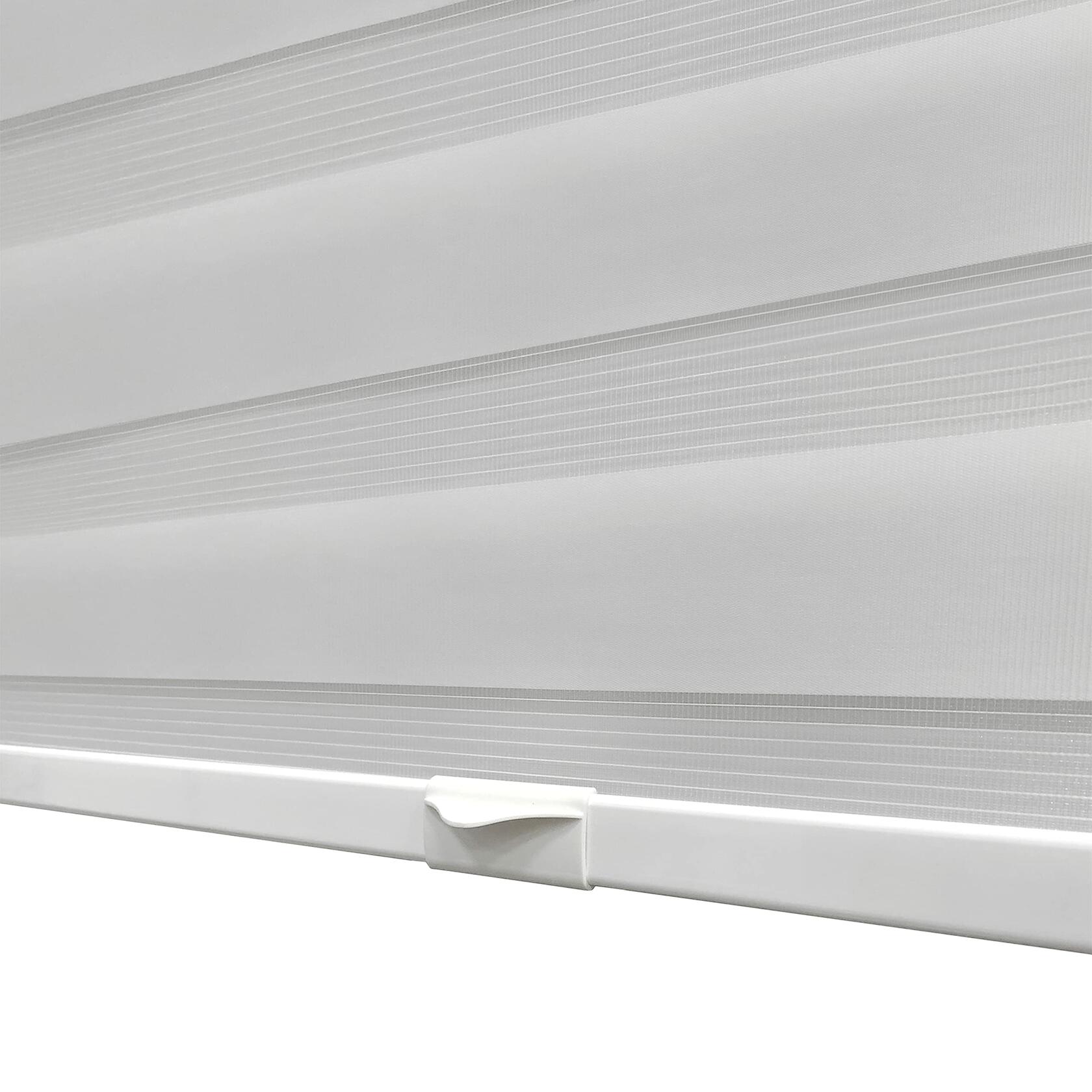 Lumi Cordless Light Filtering Zebra Shades - White 23" x 72"
