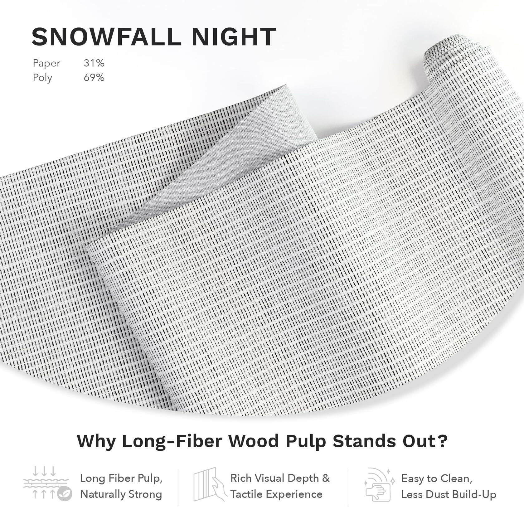 GoDear Design 99.99% Blackout Adjustable Sliding Door Blinds, Privacy Curtain Panels, Extendable Track from 45.8" to 86" W, Trimmable Fabric Panel Up to 96" H, Snowfall Night