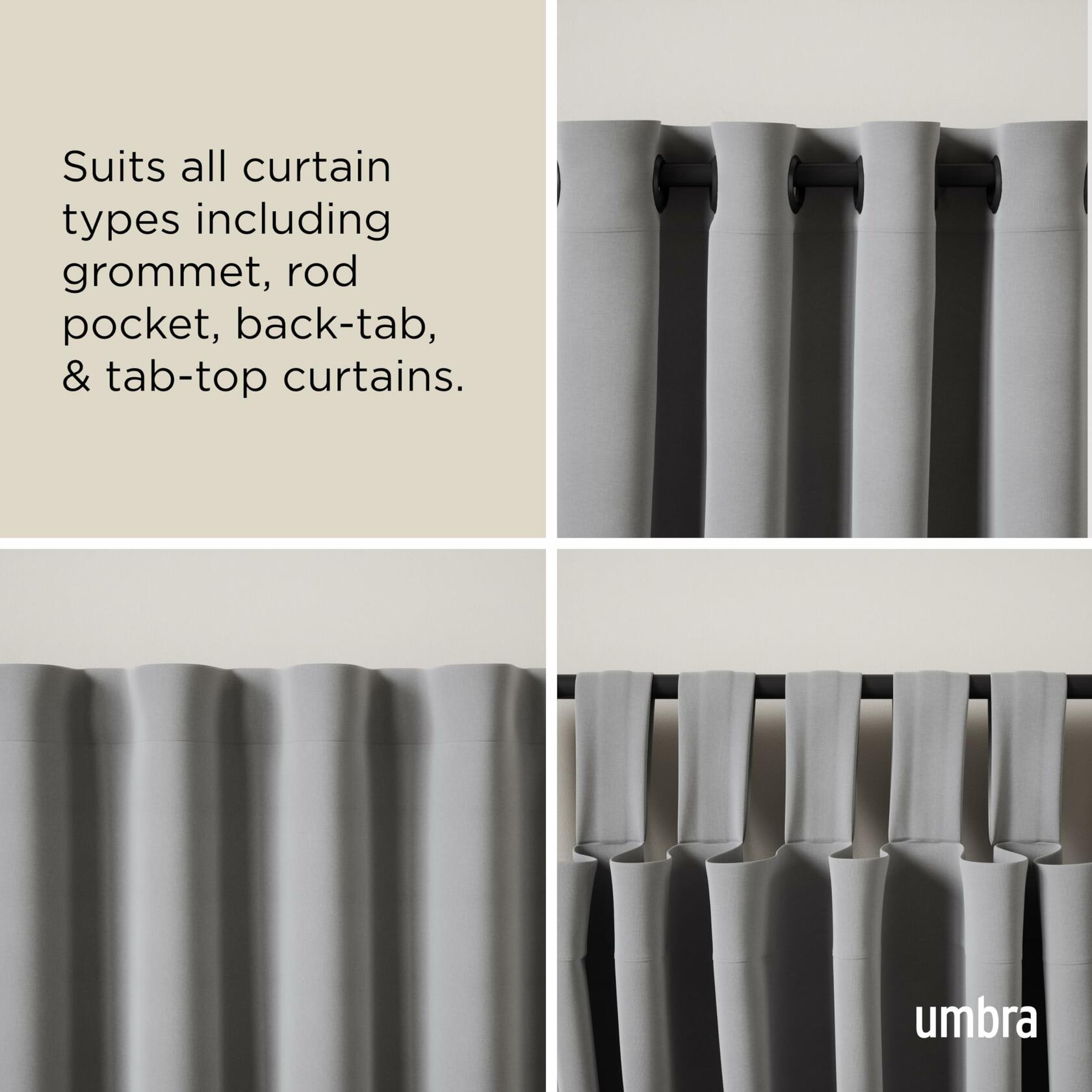 Umbra Twilight Modern Double Curtain Rod, Black