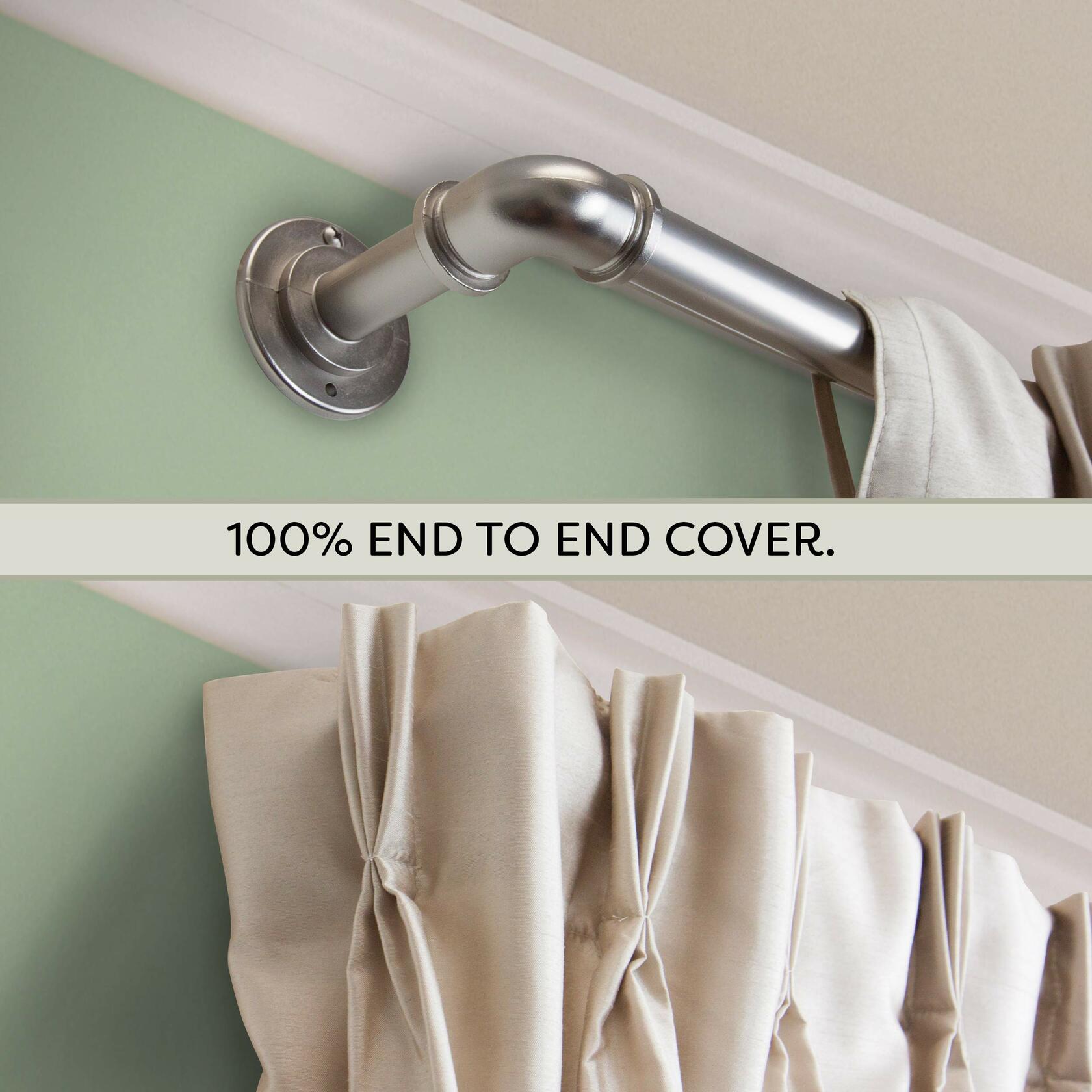 Rod Desyne 1 inch Blackout Curtain Rod, 28 x 48, Satin Nickel
