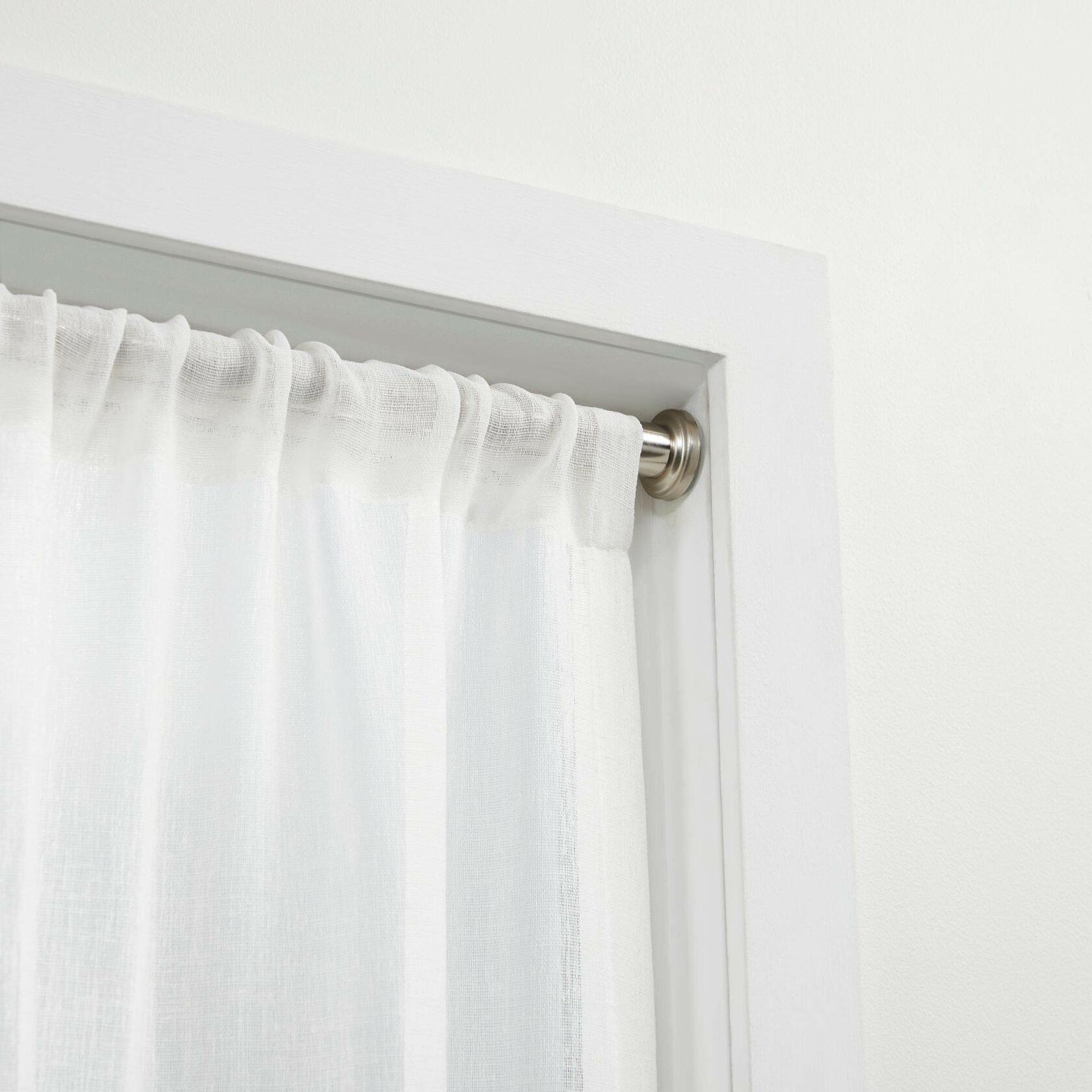 EXCLUSIVE HOME Tension Rod, Brushed Nickel, Adjustable 48"-84"