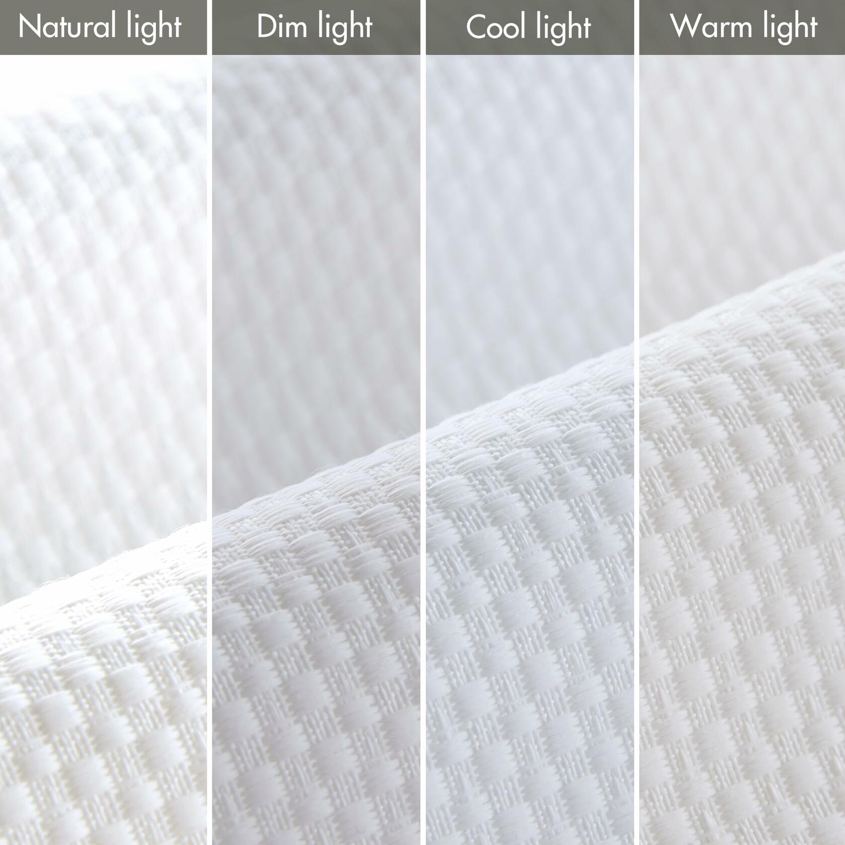 Madison Park Galen Cordless Fabric Privacy Single Panel Darkening, Energy Efficient Roman Shade, Window Curtain, 35"W x 64"H, Basketweave Sheen White