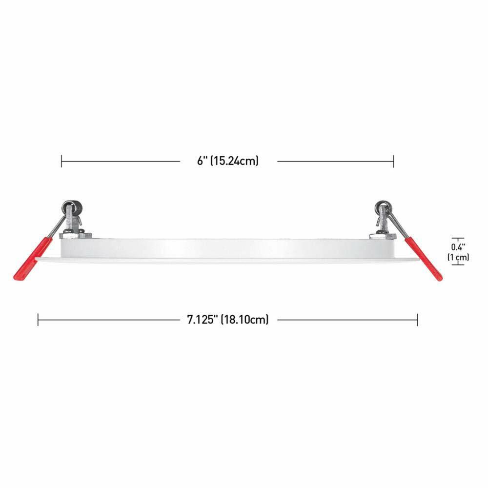 Ultra Slim 6 in. Color Selectable New Construction and Remodel Canless Recessed Integrated LED Kit (4-Pack)