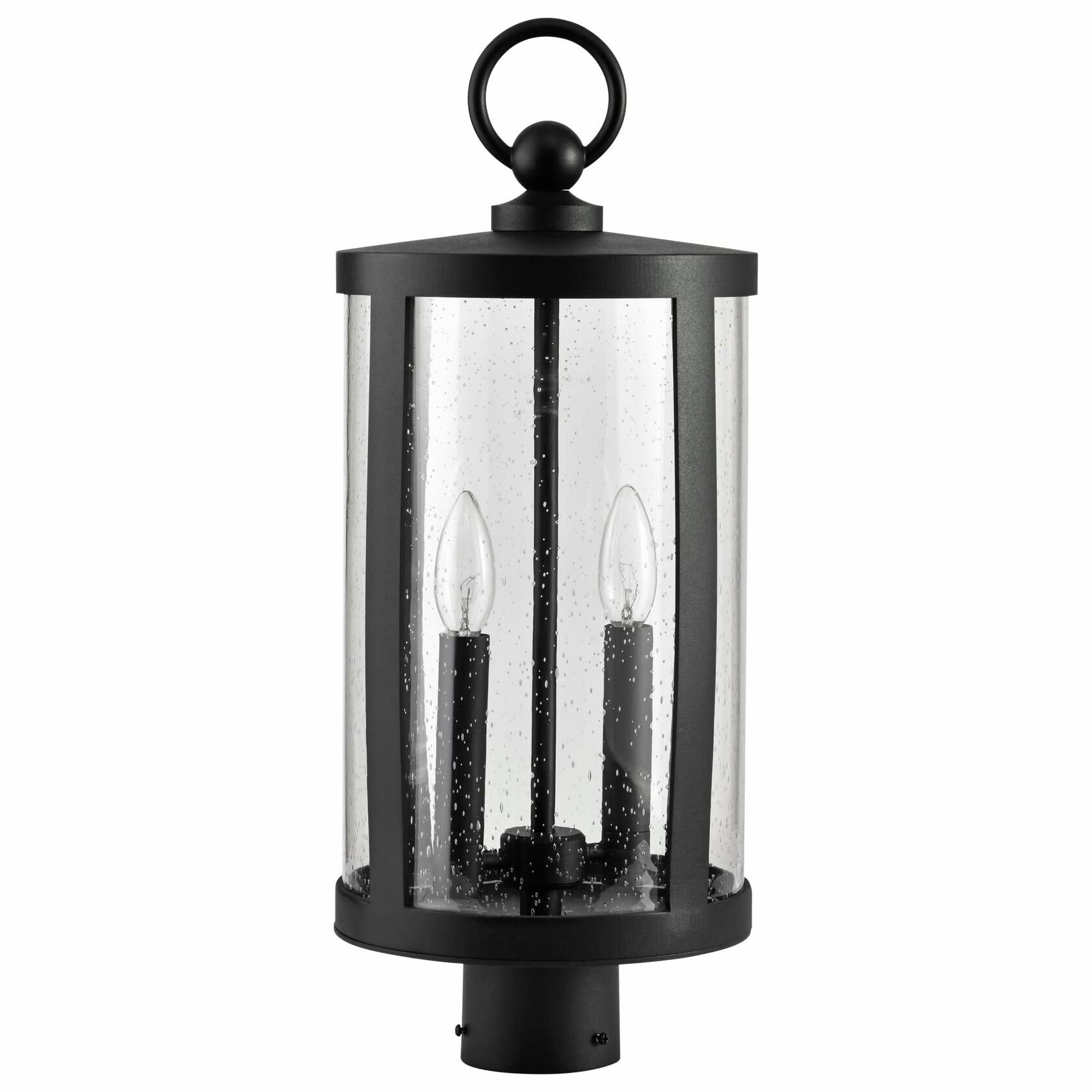 Nuvo Lighting 60711-2 Light 120 volt Matte Black Post Top Lantern (BROADSTONE 2 LT POST TOP (60-8114))