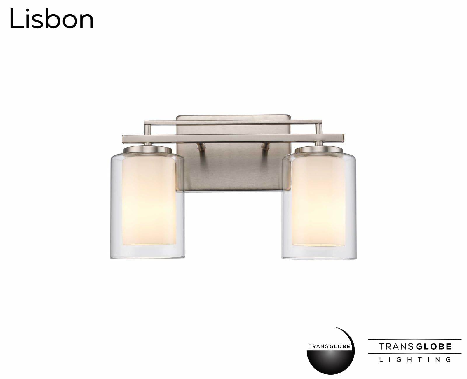 TRANS GLOBE 22484 BK I Lisbon Collection 32 Inch Four-Light Bathroom Vanity - in a Black Finish | Metal Housing I Clear & Frosted Shades I Modern Contemporary Light Fixture |