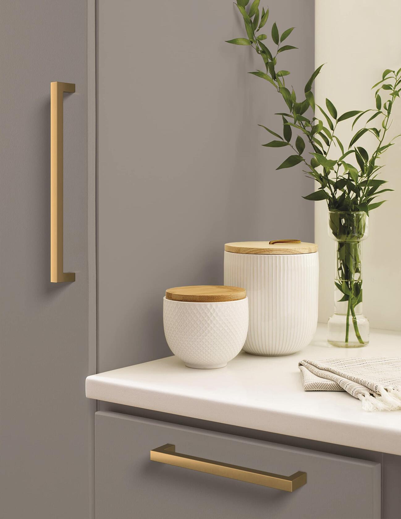 Amerock | Cabinet Pull | Champagne Bronze | 8-13/16 inch (224 mm) Center-to-Center | Monument | 1 Pack | Drawer Pull | Cabinet Handle | Cabinet Hardware